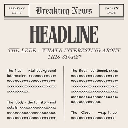 Journalism Article Structure IG