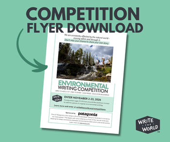 environmental writing competition flyer